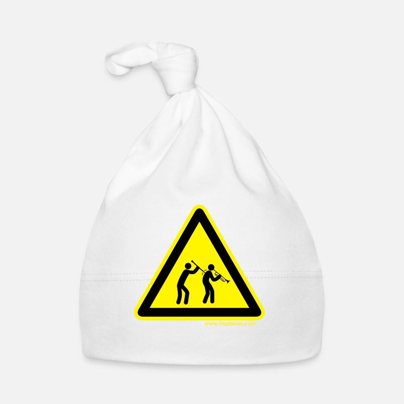 Gefahrenschild Klarinette Baby Bio-Mütze