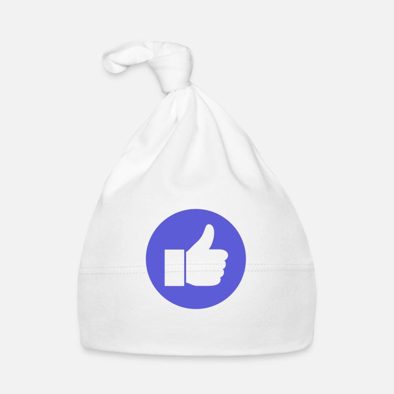 Thumb Up LIKE - Bonnet bio Bébé - blanc