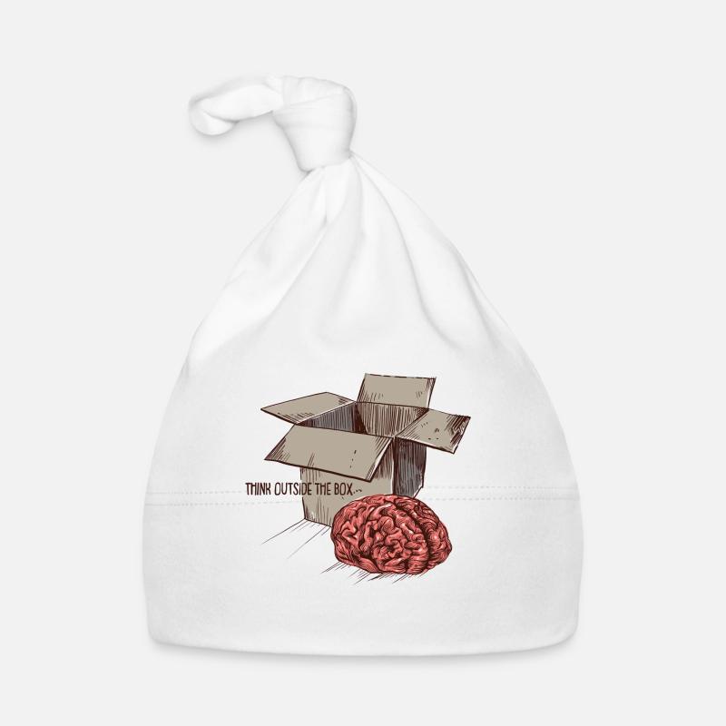 Penser en dehors de la couleur de la boîte - Bonnet bio Bébé - blanc
