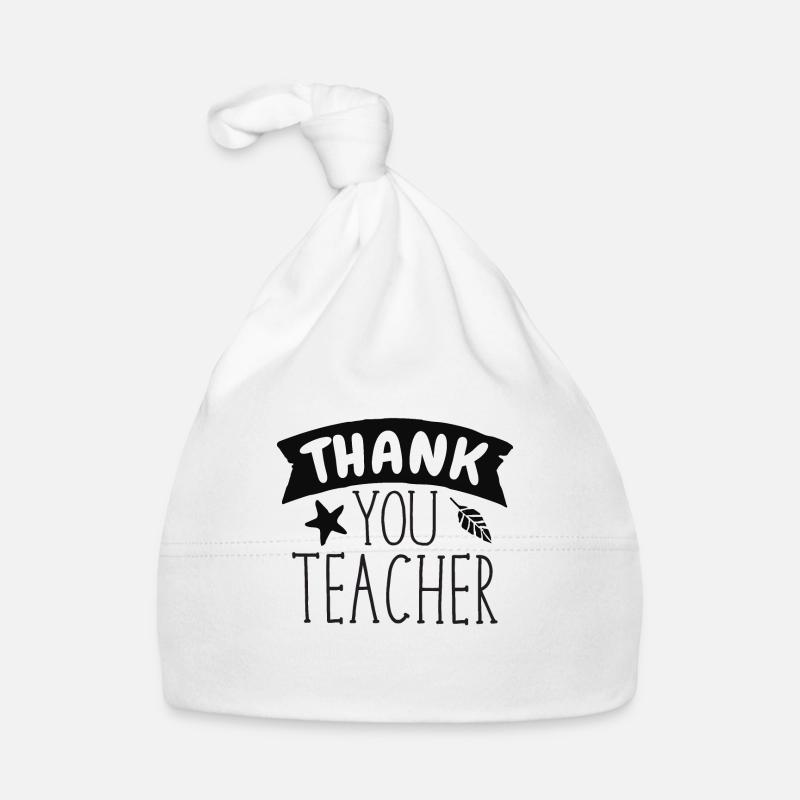 Danke Lehrergeschenk mit Banner Baby Bio-Mütze