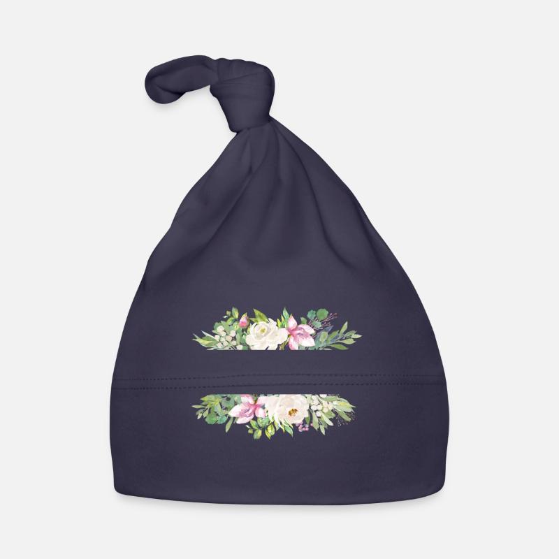 Customizable flower bouquet Organic Baby Cap