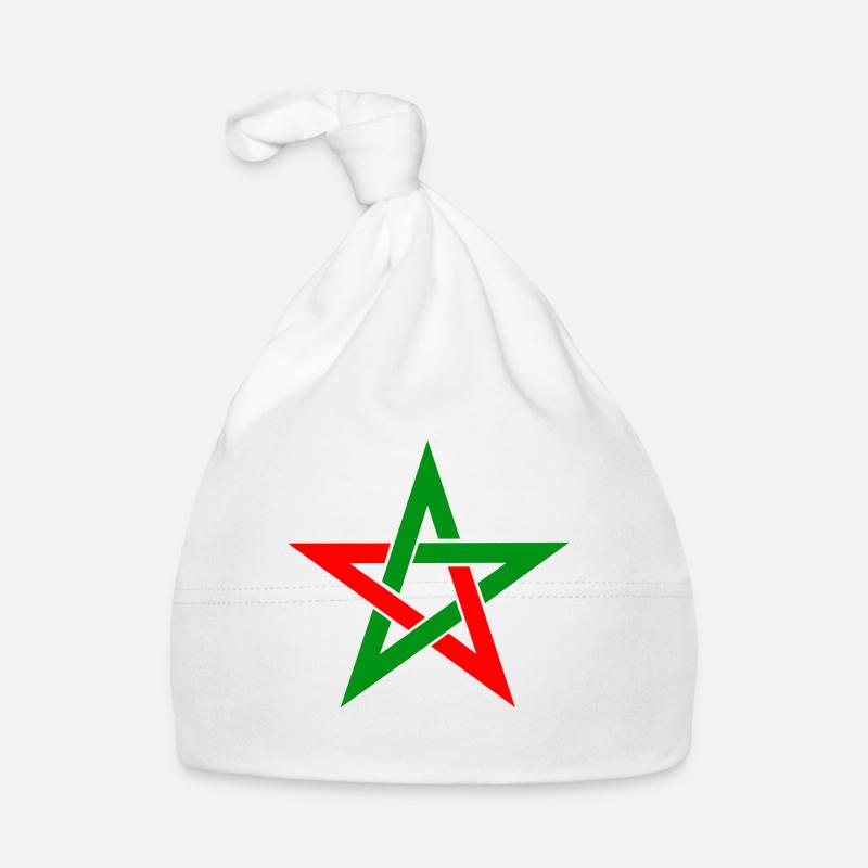 étoile marocaine - Bonnet bio Bébé - blanc
