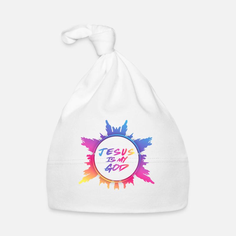 Jésus est mon dieu Bonnet bio Bébé