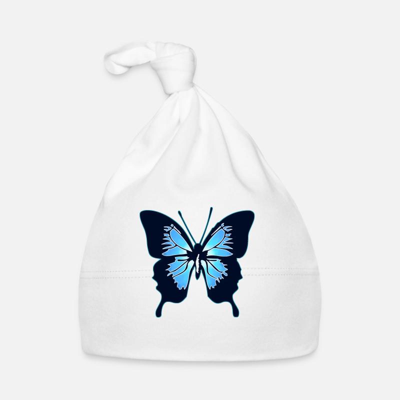 Papillon bleu Bonnet bio Bébé
