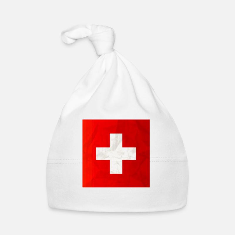 Swiss flag Organic Baby Cap