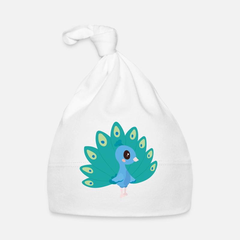 Pfau Baby Bio-Mütze