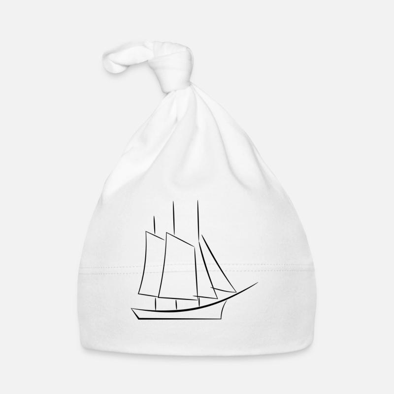 ship - Organic Baby Cap - white