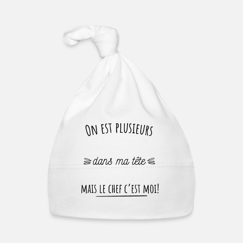 On est plusieurs dans ma tête, le chef c'est moi Bonnet bio Bébé