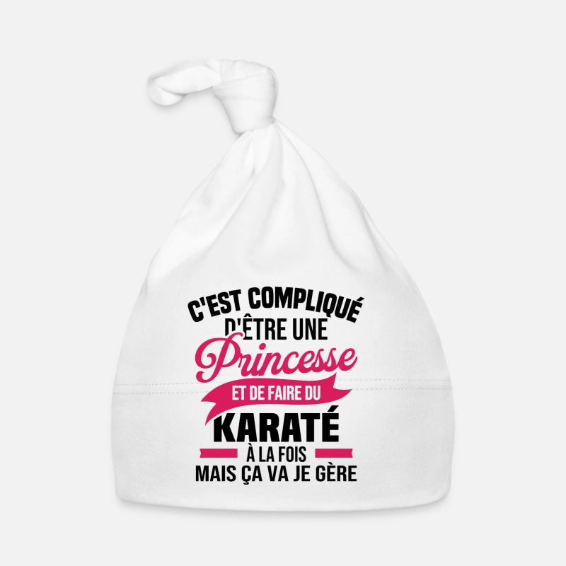 Princesse et karaté Bonnet bio Bébé