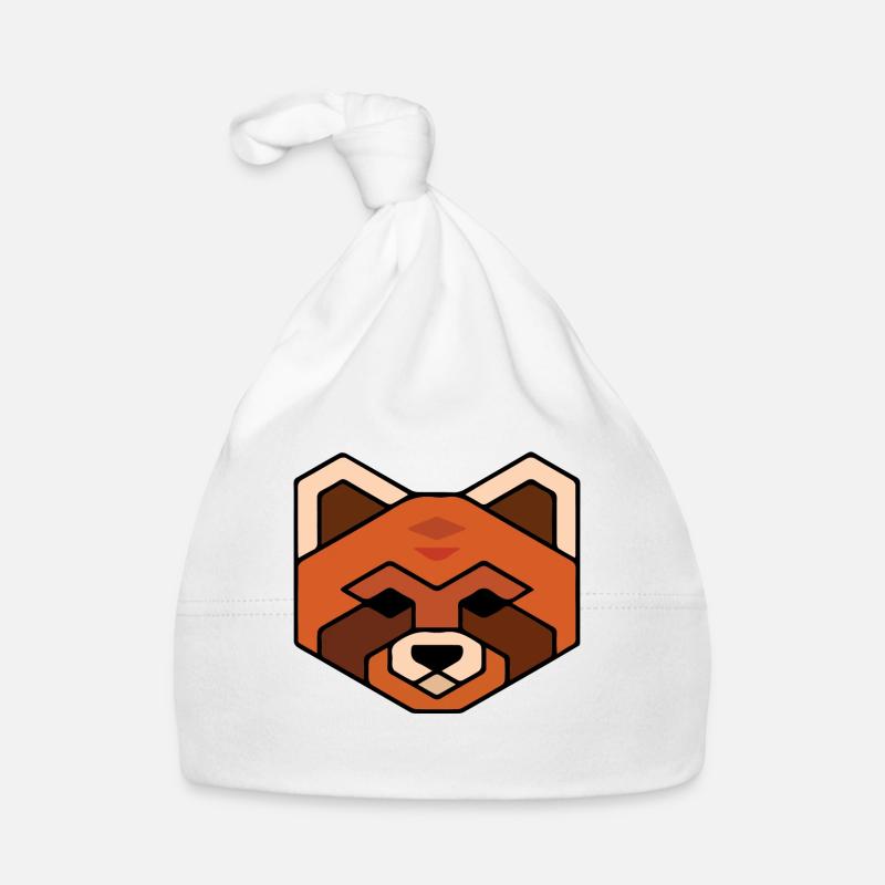 Einfacher geometrischer Panda Baby Bio-Mütze