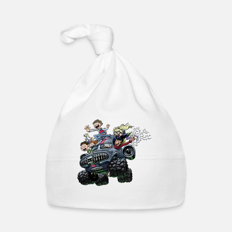 Kid Monster Truck normal - Bonnet bio Bébé - blanc