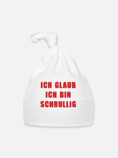 SCHRULLIG - Baby Bio-Mütze - Weiß - Vorne