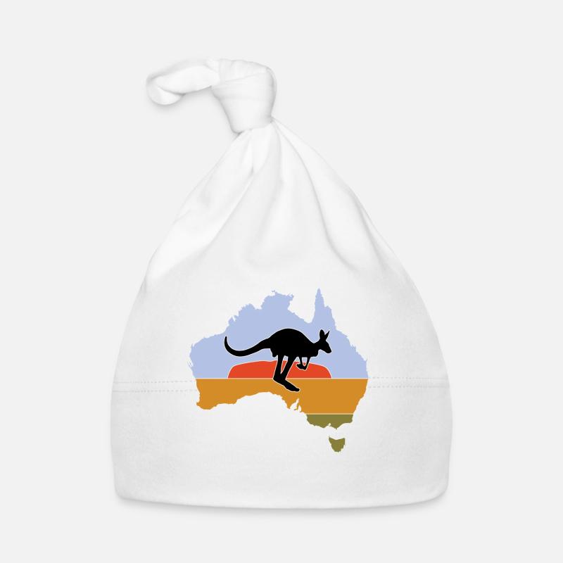 Australie - Bonnet bio Bébé - blanc