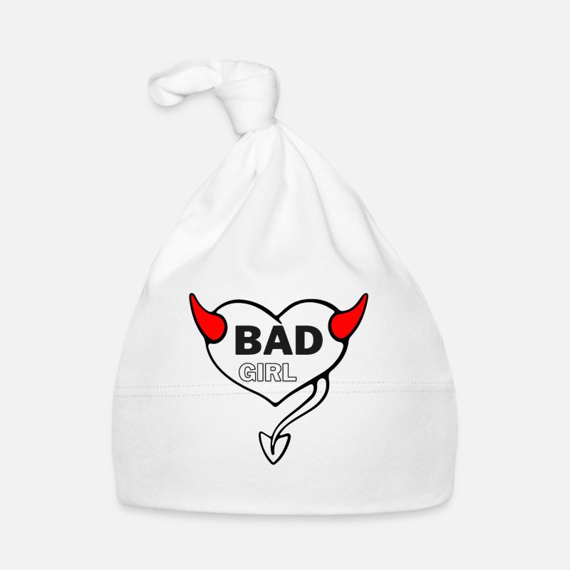 Bad girl devil devil heart demon devil heart Organic Baby Cap