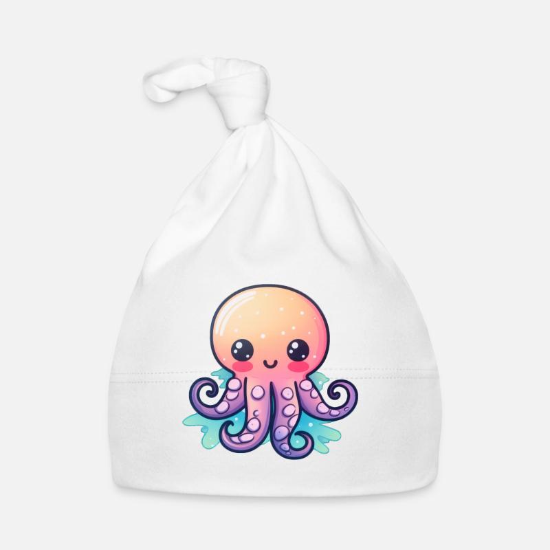 Bébé Poulpe Kraken Bonnet bio Bébé