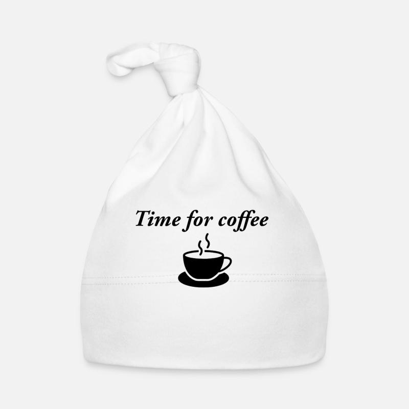 "timeforcoffee" Design Unisex Baby Bio-Mütze