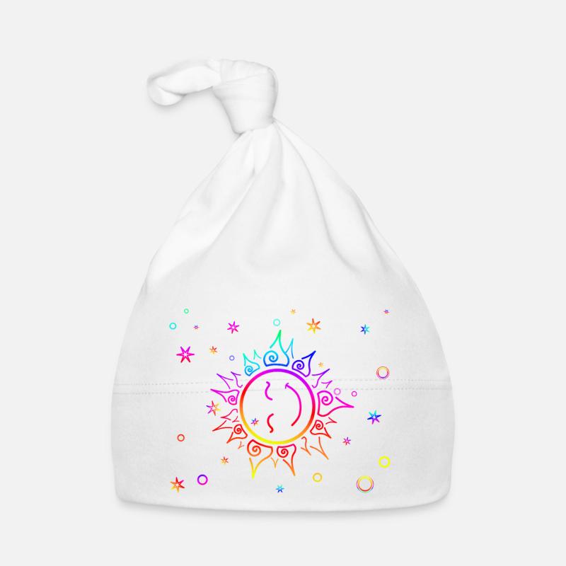 Smiling Sun Gradient Rainbow Organic Baby Cap