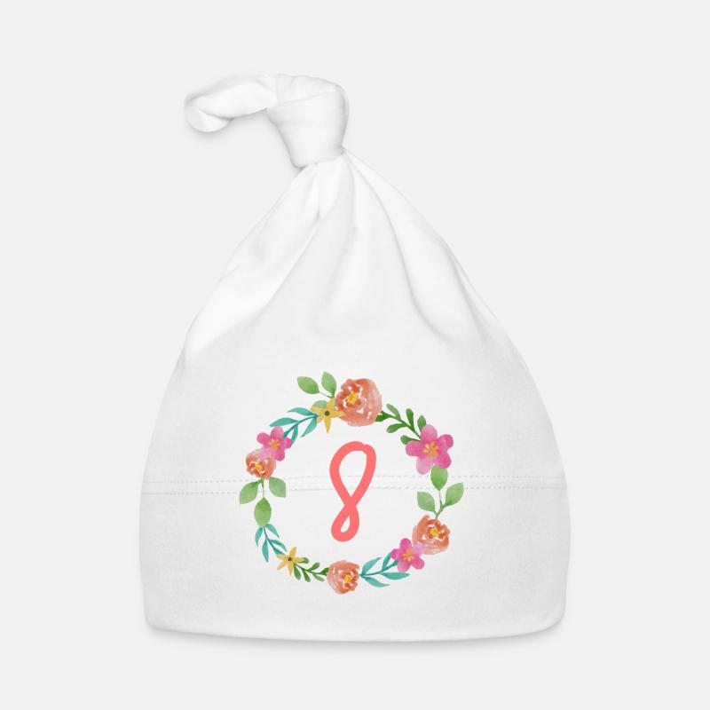 Chemise d'anniversaire 8e anniversaire - Bonnet bio Bébé - blanc