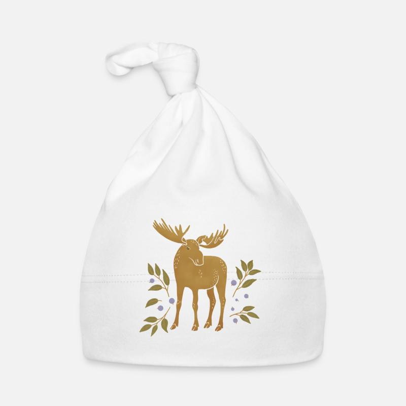Wild animals - Moose Organic Baby Cap