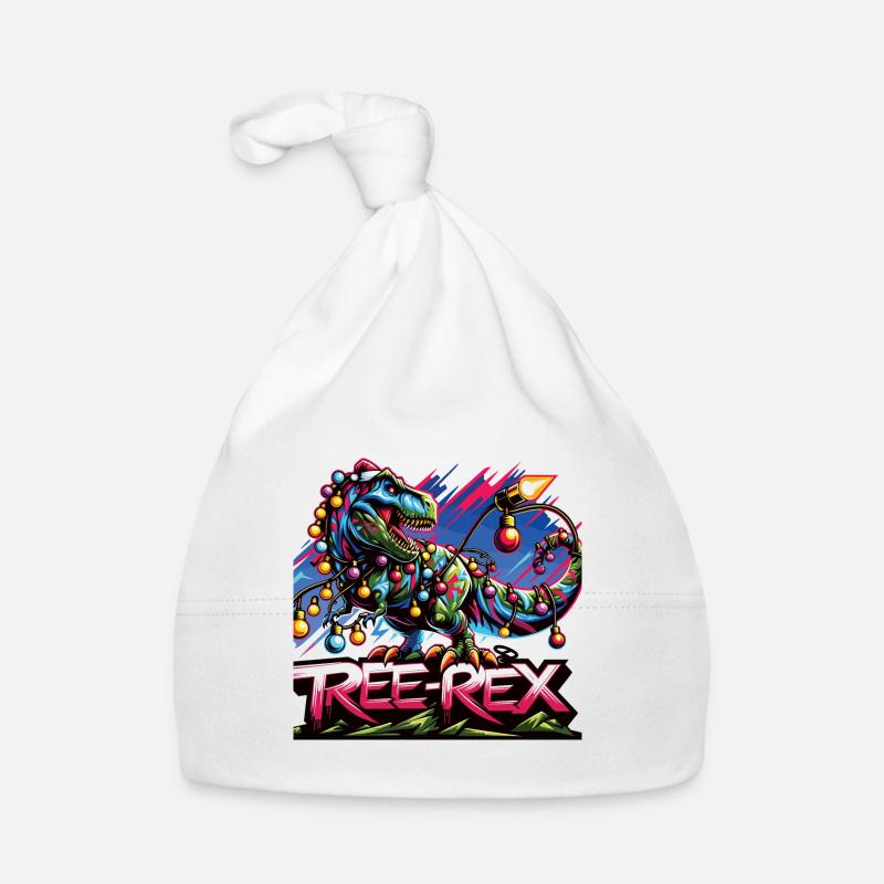 Tree-Rex Christmas Tree Dinosaur Christmas Organic Baby Cap