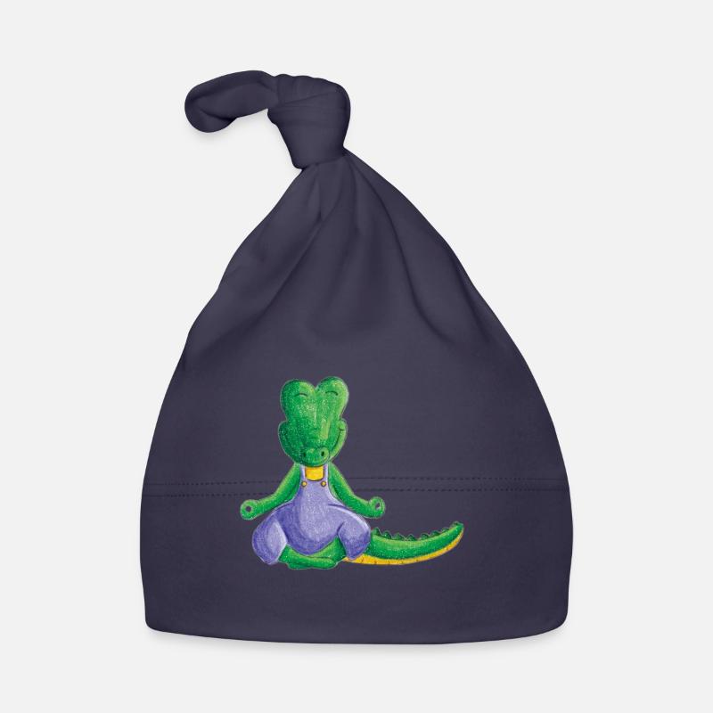 Crocodile méditant Bonnet bio Bébé