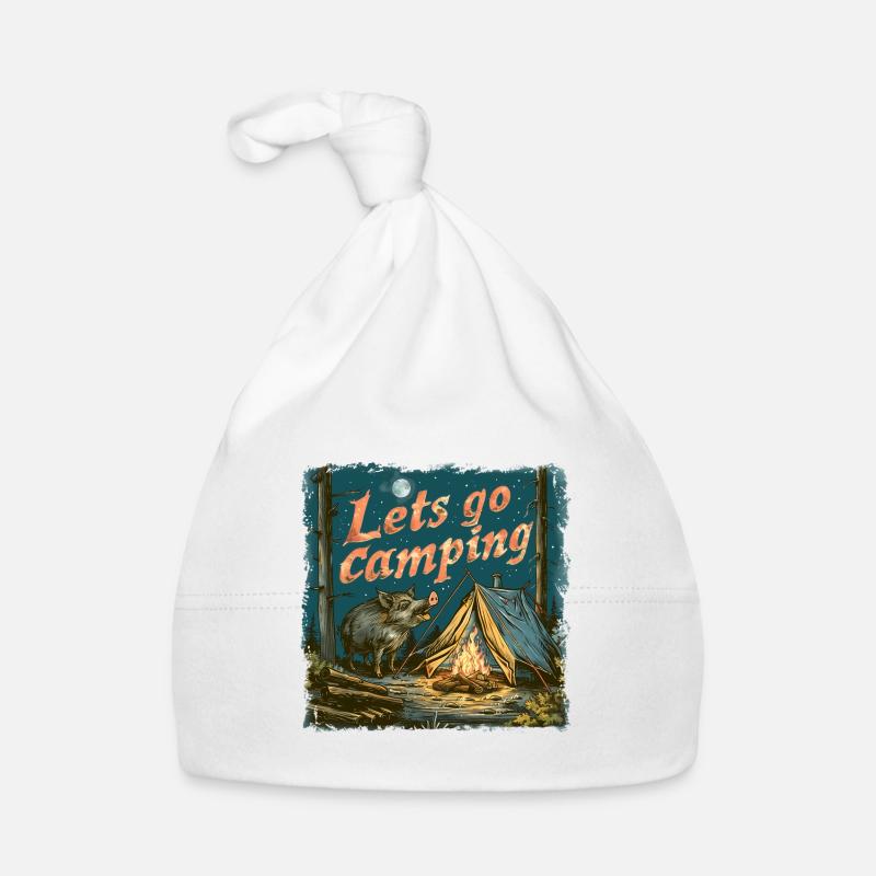 Partons en camping Aventure de sanglier Bonnet bio Bébé