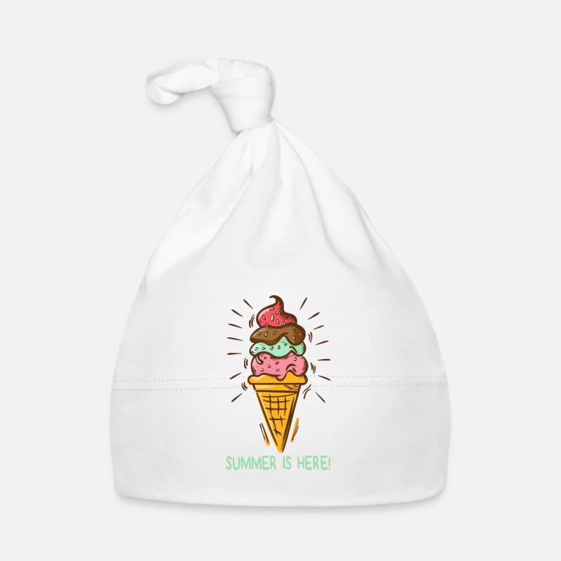 Eis Summer is here Eiscreme Eisdiele Sommerzeit Baby Bio-Mütze