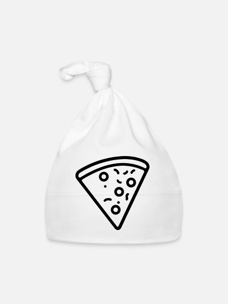 Pizza slice - Organic Baby Cap - white - Front