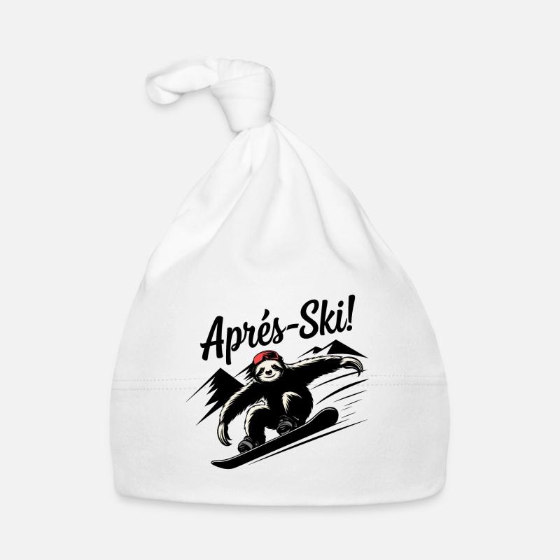 Sloth Sloth Snowboard Après-Ski Bonnet bio Bébé