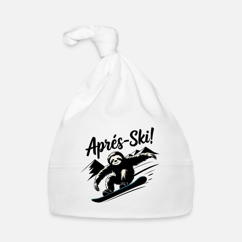 Sloth Sloth Snowboard Après-Ski Bonnet bio Bébé