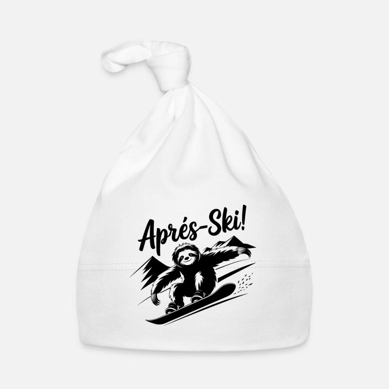 Sloth Sloth Snowboard Après-Ski Bonnet bio Bébé
