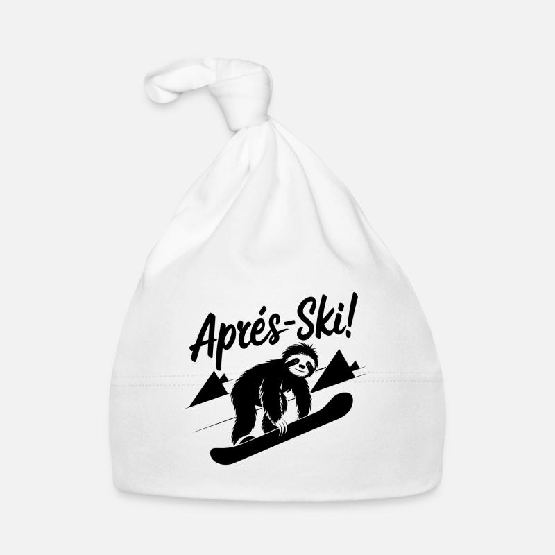 Sloth Sloth Snowboard Après-Ski Bonnet bio Bébé