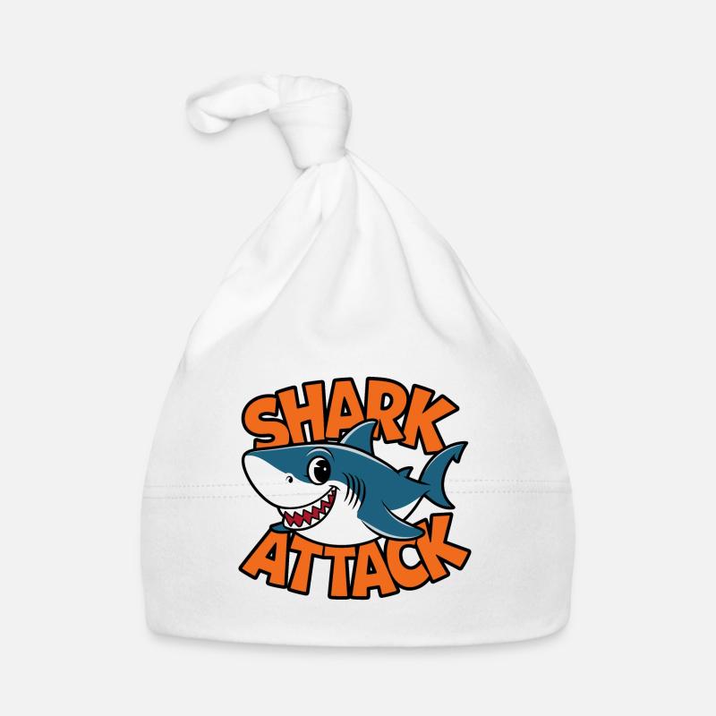 Funny Shark Shark Attack Sea Lover Organic Baby Cap