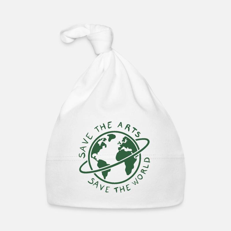 Save the Arts Save the World Earth Environmental Activist Organic Baby Cap