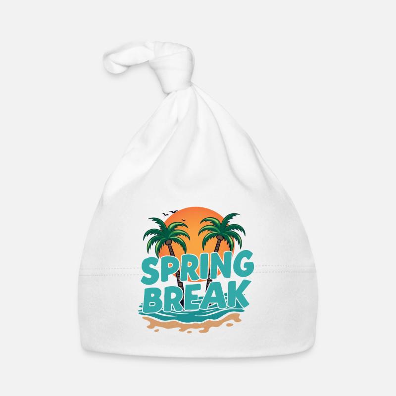 Spring Break Palm Trees Beach Organic Baby Cap