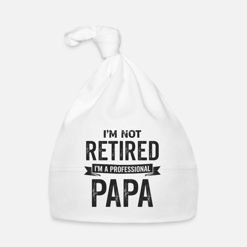Papa professionnel Pas de pension de retraite Retraité Bonnet bio Bébé