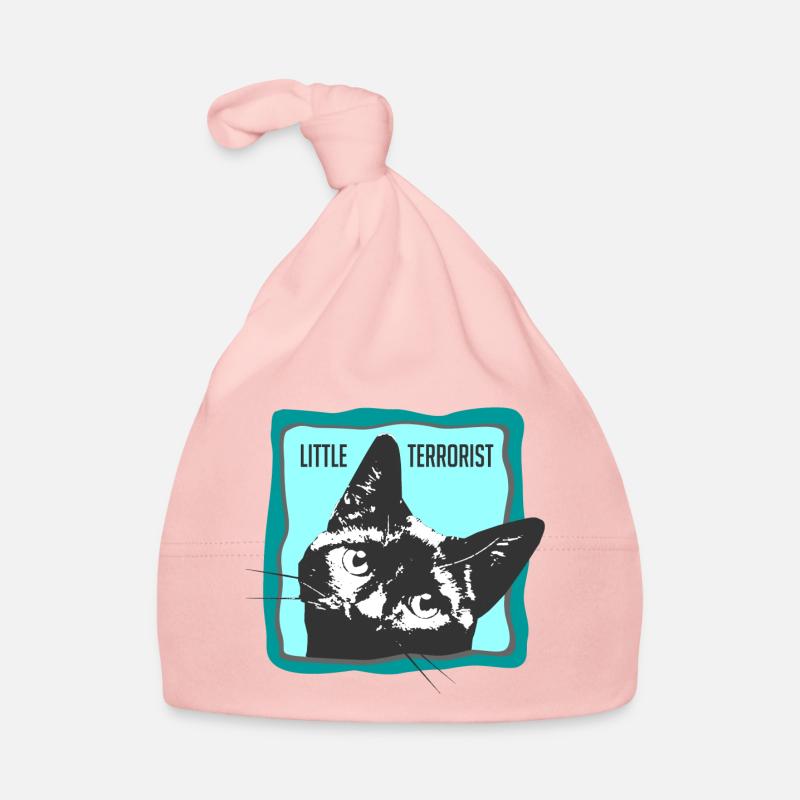 Portrait de chat avec slogans Bonnet bio Bébé