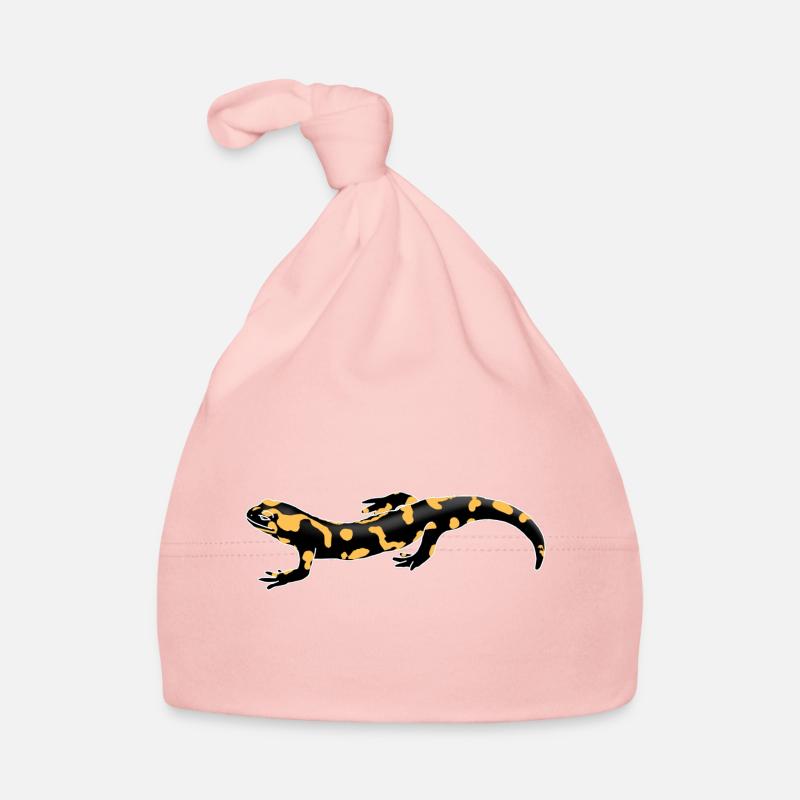 salamandre de feu - Bonnet bio Bébé - rose