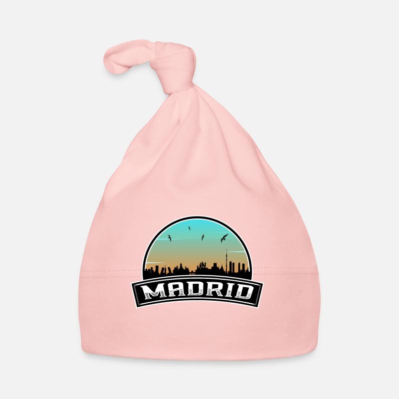 Madrid Espagne Skyline Souvenir espagnol Bonnet bio Bébé