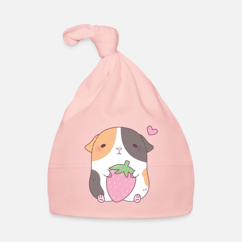 Cochon d'Inde mignon aime la fraise Bonnet bio Bébé