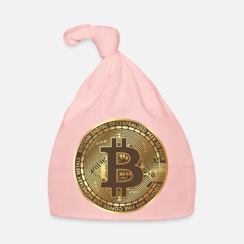 Bitcoin - Bonnet bio Bébé - rose