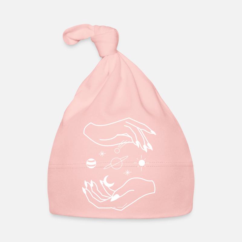 Magic - Universe - Hand - Hands - Organic Baby Cap - pink