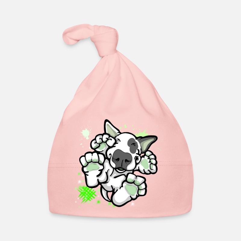 Bullterrier Bounce Grün Baby Bio-Mütze