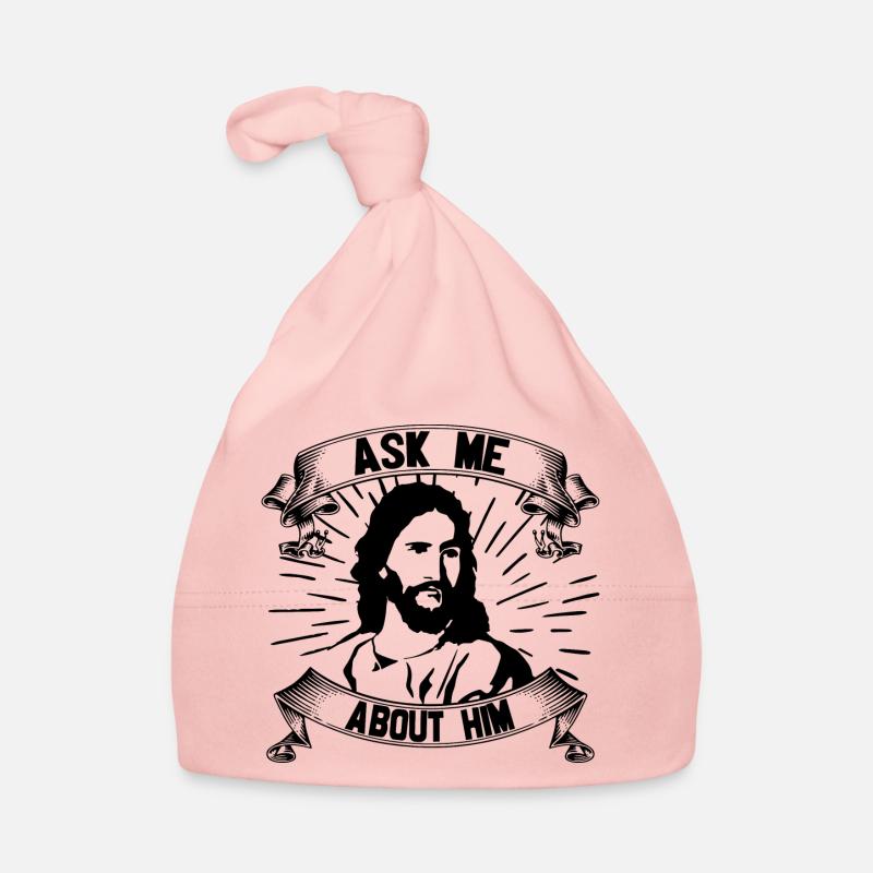 Jesus Christ Asks Me About Him Jesus Face Organic Baby Cap