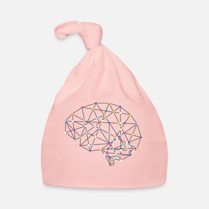 Brainy Tee For Smart People T-shirt Design Organic Baby Cap