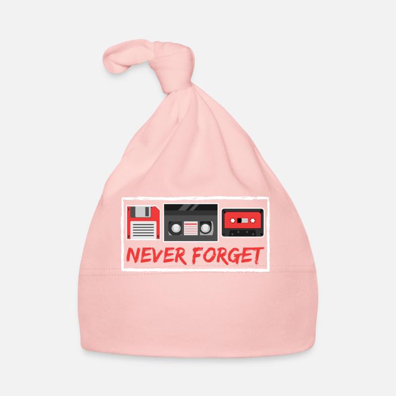 Design Rétro des Années 80 Unique Color Design 80 - Bonnet bio Bébé - rose