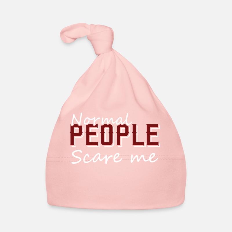Normal People Scare Me Sarcastic Mock Tease Organic Baby Cap