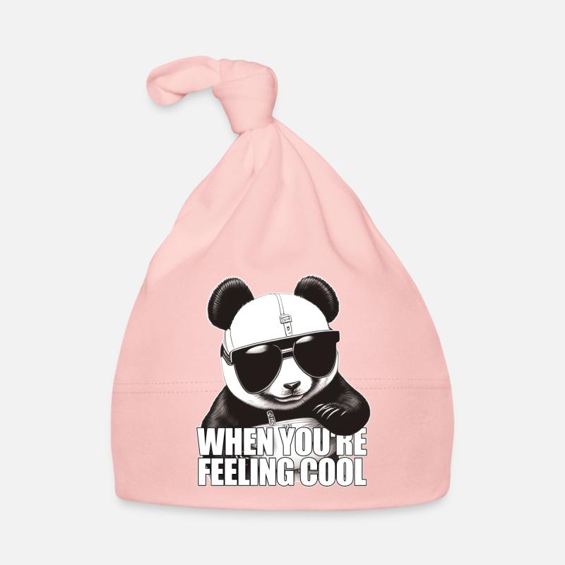 Cool panda feeling good Organic Baby Cap