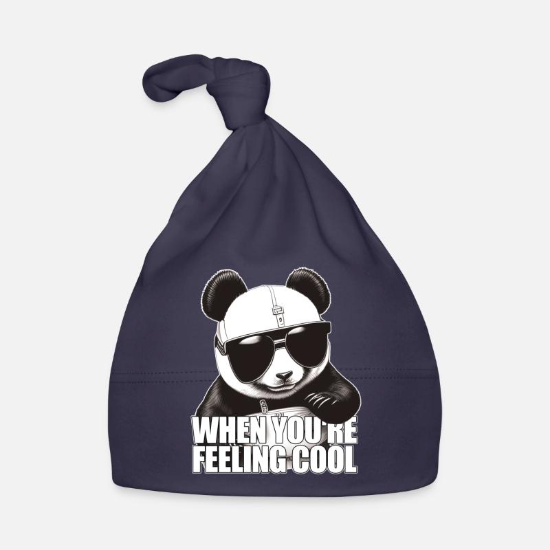 Panda cool se sentant bien Bonnet bio Bébé