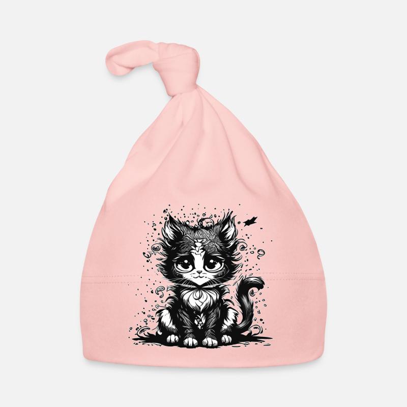 Dreaming Manga Comic Cat - Bonnet bio Bébé - rose